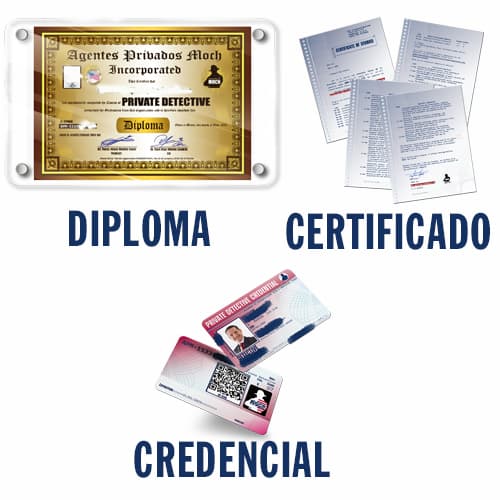 Diploma Certificado de Estudios y Credencial de Detective Diploma Certificado de Estudios y Credencial de Detective